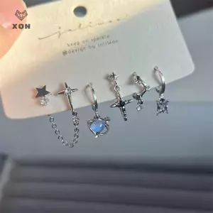 Mặt Dây Chuyền và Bông Tai Gothic Punk Crystal - Trang Sức Nữ Nhiều Mục Đích