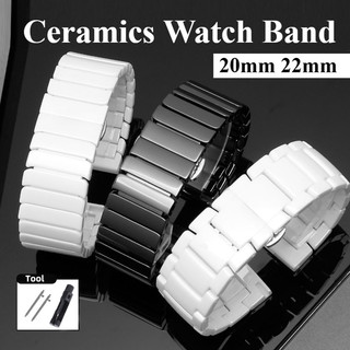 Phát Hành Nhanh Diver Gốm Sứ Dây Đeo Đồng Hồ 20 Mm 22 Mm Đồng Hồ Thông Minh Vòng Tay Thay Thế Cho Nam Nữ Trắng Gốm Đen Kim Loại Dây Đeo Đồng Hồ