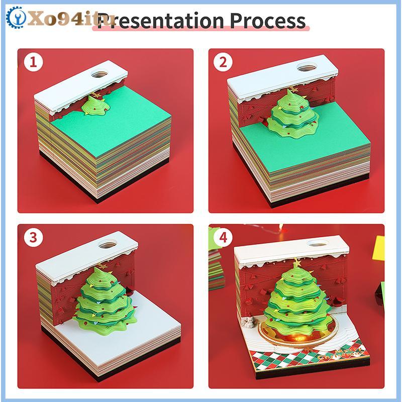 XOITU Time Piece Lịch 2026 Lịch Để Bàn Có Đèn LED 3D Lịch Xé Giấy Khắc Nghệ Thuật Miếng Lót Notepad Quà Tặng Giáng Sinh Trang Trí Máy Tính Để Bàn VN