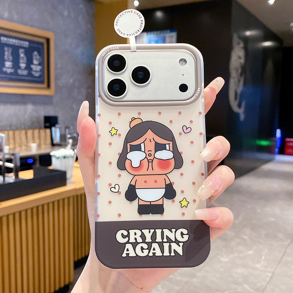Ốp điện thoại Acrylic Wave Point Girl cho iPhone 17 Pro Max 16 15 14 13 Vỏ bảo vệ chống sốc