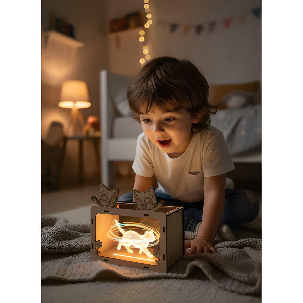 Hộp Chiếu Phim Hologram 3D Cho Bé, Tạo Hiệu Ứng Sống Động An Toàn Cho Bé DINO