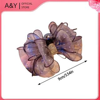 A & Y Lưới Đen Nơ Kim Cương Giả Vuốt Tóc Vintage Thanh Lịch Kẹp Tóc Kẹp Tóc Cho Nữ Phụ Kiện Tóc Thời Trang.