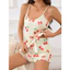 2025 Feel Pyjamas Sling Homewear Bộ hai mảnh in hình anh đào 5.12