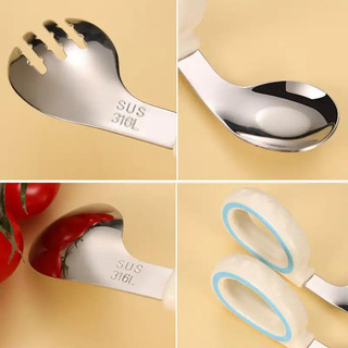 [SUFO] Bộ thìa nĩa inox 316 cho bé, nĩa inox, thìa inox, thìa inox, thìa nĩa học tập cho bé
