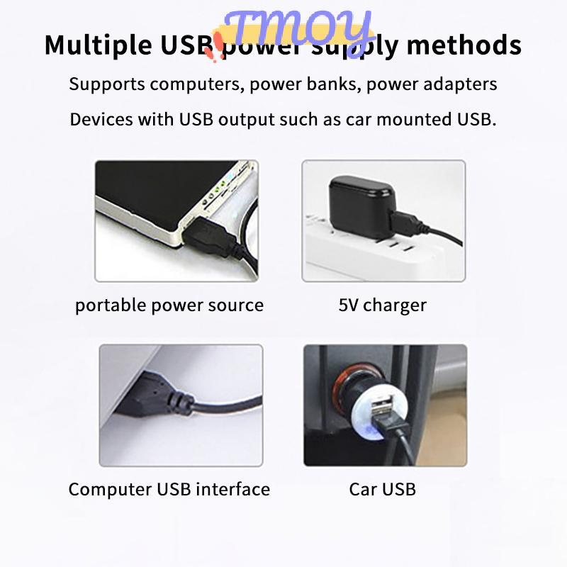 TMOY Xoay 4 Inch USB Để Bàn Mini Làm Mát Im Lặng Quạt Cho Văn Phòng Laptopputer Notebook PC Mùa Hè Máy Làm Mát Không Khí TMOY