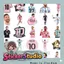 Set 100 Sticker Huyền thoại bóng đá Messi Chống Nước Dán Laptop Vali Mũ Bảo Hiểm Sổ Tay