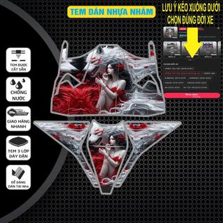 (LƯU Ý CHỌN ĐÚNG ĐỜI XE BÊN DƯỚI) COMBO TEM DÁN NHỰA NHÁM CÁC DÒNG TAY GA