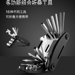 Công cụ kết hợp sửa chữa xe đạp Bộ vít 16 trong 1 Đa chức năng có thể gập lại Sửa chữa xe hơi Cờ lê sửa chữa găng tay
