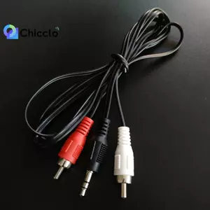 1.2m 3,9 Feet 3.5mm Cắm Ja sang 2RCA Nam Cáp Âm Thanh Chia Điện Thoại Sang Loa Đẹp