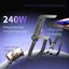 Cáp dữ liệu sạc siêu nhanh PD240W Type C sang Type C có thể gập lại 360° Xoay 90° Cáp dữ liệu sạc thiết kế khuỷu tay cho máy tính bảng điện thoại