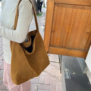 Túi xô tote công suất lớn da lộn mờ mới