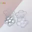 < Honeyba > Hộp đựng phấn mắt rỗng 6 không gian Hộp đựng bảng trang điểm bằng nhựa Skylight Nắp trong suốt Chảo nhôm tròn Kem che khuyết điểm Hộp đựng đẹp