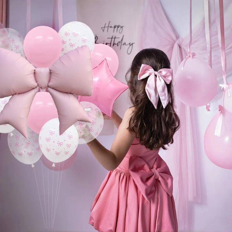 JINHF Nơ Hồng Cao Su Bóng Bay 13 Chiếc Bộ Cho Bé Gái Trang Trí Sinh Nhật Trẻ Em Dự Tiệc Tiếp Liệu Trang Trí Nhà Cửa HOT