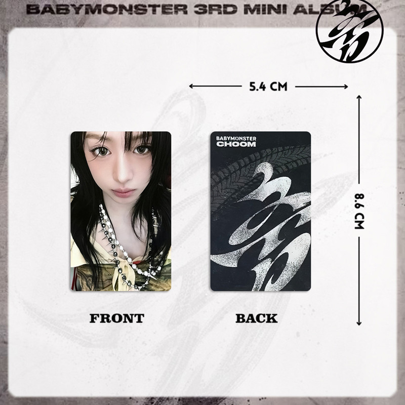 HT2 6 Cái / bộ BABYMONSTER LOMO Card 3rd MINI ALBUM CHOOM Bưu Thiếp Bộ Sưu Tập Ngôi Sao Ngoại Vi TH2