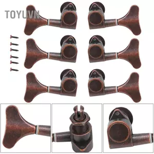 toyuvn ACAGALA 3L3R Chỉnh Bass Phím Chốt Đồng Đỏ Kèm Theo Loại Đuôi Cá Hình Dây Chỉnh Âm Phần