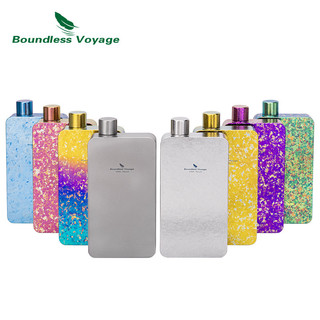 Bình Titanium Boundless Voyage 400ml, Quà tặng chai rượu kim loại cắm trại & du lịch dành cho nam và người đam mê ngoài trời Ti3267D