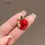AqToCna Thời Trang Tinh Tế Mini Men Đỏ Trâm Cài Cho Nữ Quần Áo Phụ Kiện Áo Khoác Tiệc Giáng Sinh Quà Tặng AqToCna