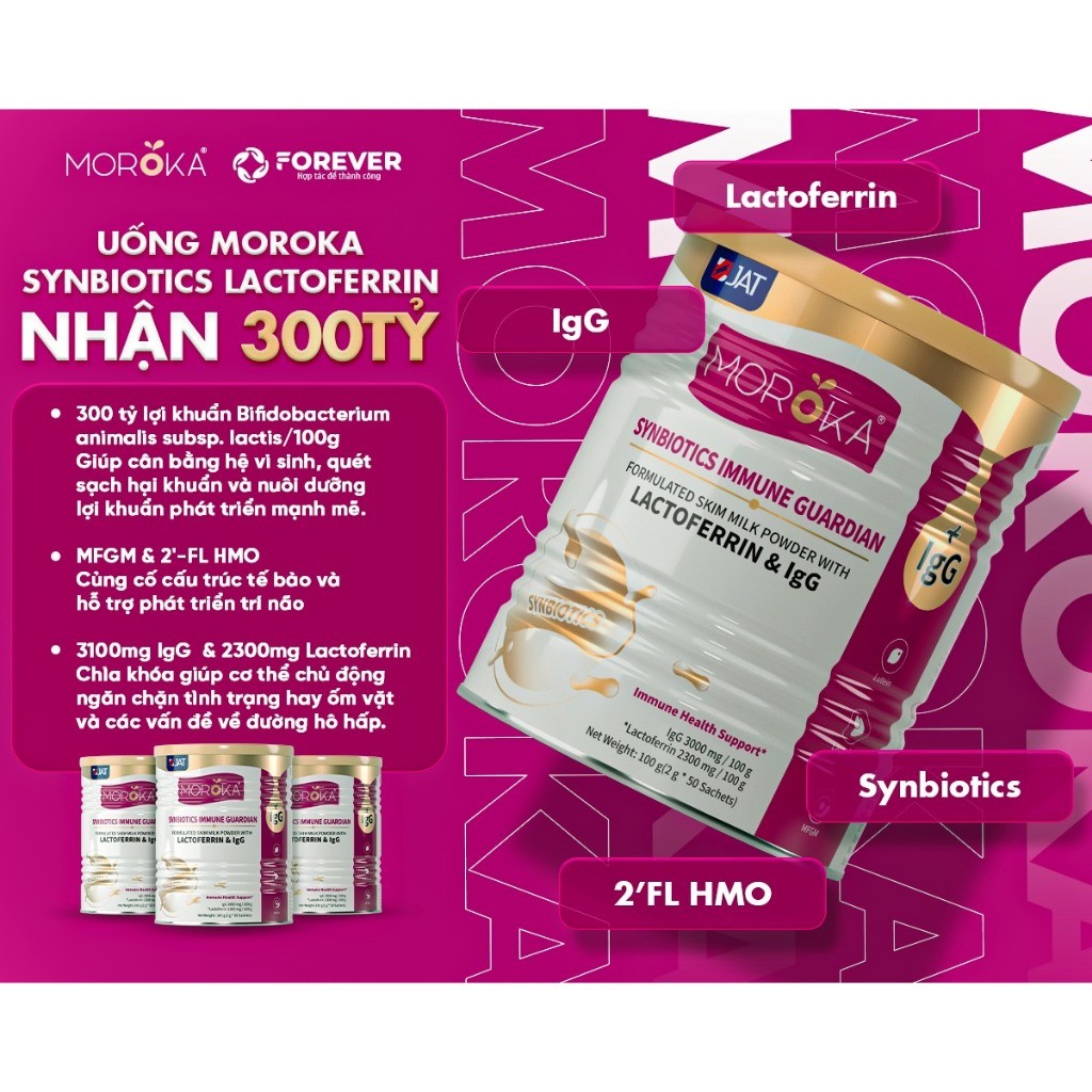 Sữa bột Moroka hỗ trợ tăng đề kháng cho bé