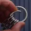 AqToCna Kim Loại O Vòng Lò Xo Móc Khóa Với 5 Chiếc Móc Bu Lông Cho DIY Có Thể Mở Vòng Carabiner Móc Khóa Kết Nối AqToCna