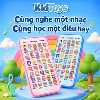 Điện Thoại Học Tiếng Anh KidToys 40 Phím - Đồ Chơi Tương Tác Giúp Bé Tập Nghe Nói