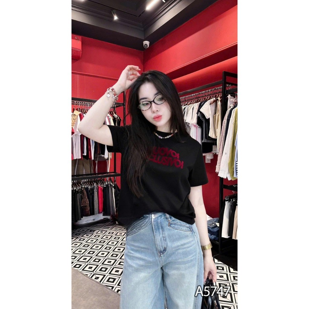 （Giao hàng 24h）Angela Áo Thun Nữ Kim Anh Boutique Chất Liệu Cotton 100% Thoáng Mát Phong Cách Trẻ Trung