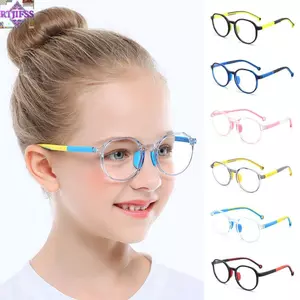 RTJIFSS Kính Mắt Thoải Mái Bảo Vệ Mắt Trẻ Em Bé Trai Bé Gái Máy Tính Khung Siêu Nhẹ