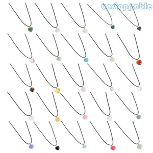 Unstop * Vòng cổ phát sáng xanh châu Âu Mỹ Mặt dây chuyền đá trái tim tự nhiên