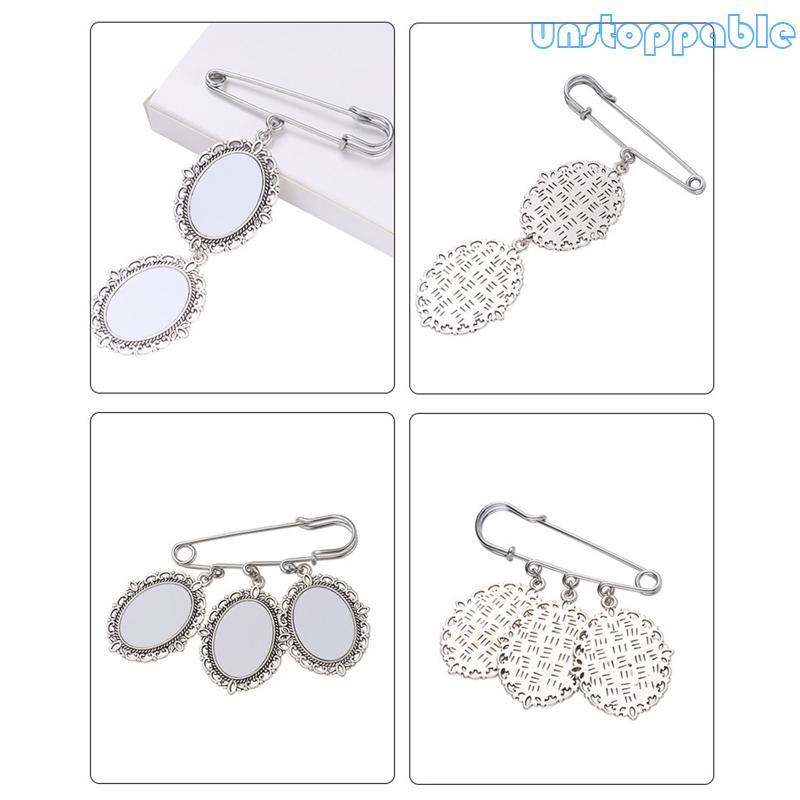 Unstop * Bó hoa cưới Ảnh quyến rũ Diy Pin Làm khung ren Đám cưới Charm Mặt dây chuyền hình bầu dục