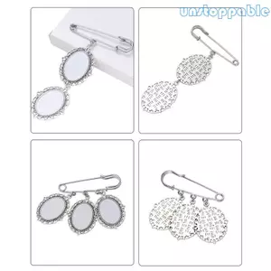 Unstop * Bó hoa cưới Ảnh quyến rũ Diy Pin Làm khung ren Đám cưới Charm Mặt dây chuyền hình bầu dục