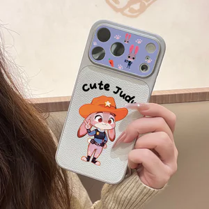 Ốp lưng iPhone họa tiết Judy dễ thương Bao đựng máy ảnh da mềm cao cấp - iPhone 11/12/13/14/15/16/17/Plus/Air/Pro/Max