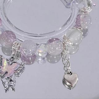 Vòng tay đính cườm bướm cổ tích Pha lê, màu sắc mát mẻ, phù hợp phụ nữ và bé gái,ideal cho các bữa tiệc và hàng ngày.