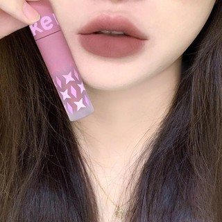 Kính vạn hoa Lip Glaze Pigeon Blood Red Matte Lipstick Mud ins Halloween Unniche Dark Series Lip Mud Ánh sáng Châu Âu-Xây ngay lập tức Hồng, Khô Không Dịch Chuyển