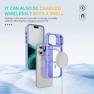 Ốp điện thoại giá đỡ ống kính từ tính mờ cho iPhone 17 16 15 14 Pro Max 17 Air Plus Chống sốc Dễ dàng làm sạch Sạc không dây