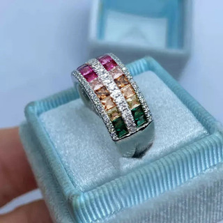Nhẫn zircon bạc S925 cao cấp, phù hợp làm quà cưới cho nữ