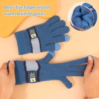 Găng tay mùa đông trẻ em RISEDOT 7-11 tuổi, Găng tay trẻ em chống gió lạnh, Găng tay cảm ứng màu kẹo ấm áp dễ thương cho bé trai bé gái