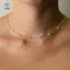 Vòng cổ đính cườm ngọc trai thanh lịch, phù hợp dự tiệc và làm quà tặng