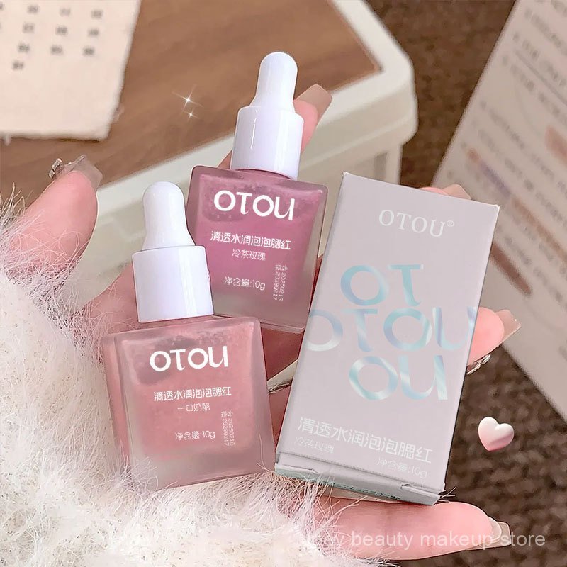 OTOU Bubble Liquid Blush Tăng cường độ ẩm lâu trôi Da Phong cách Hàn Quốc Pure Desire A8UF