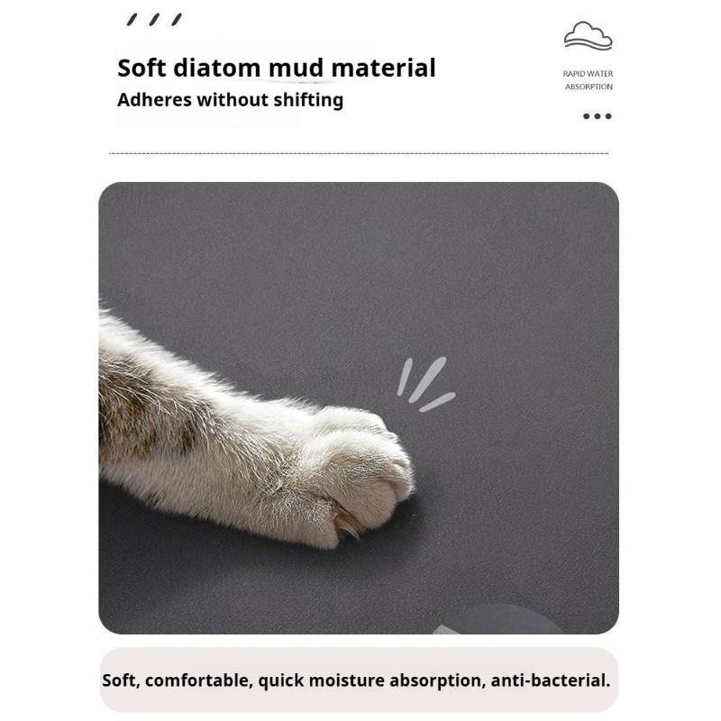 Thảm ăn Cat Diatomite Thảm thấm hút thức ăn chống trượt Thảm lót thú cưng chống thấm nước Placemat Dễ dàng làm sạch