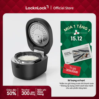 Nồi cơm điện cao tần LocknLock 1.2L chống tràn, giữ ấm 24 giờ EJR586BLK