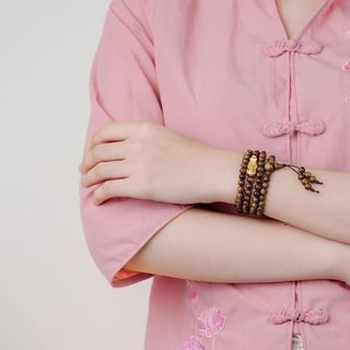 Vòng tay 108 hạt Trầm Hương mix Tỳ Hưu Trầm Hương Yên Lộc THYL082 (Mua một, tặng một Túi Gấm, dây dự phòng, 2 hạt trầm)