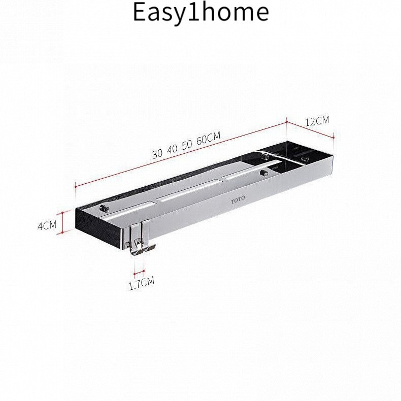 Kệ Để Đồ Phòng Tắm Không Cần Đục Lỗ ToTo 304 Giá Lưu Trữ Sữa Tắm Inox 30/40/50/6000