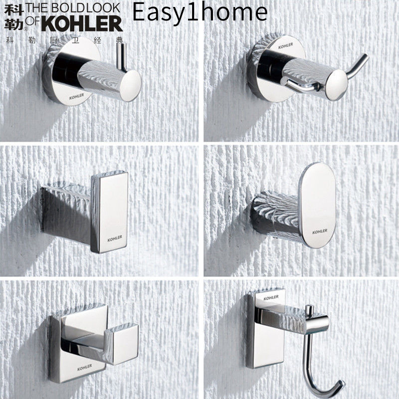Kohler Phòng tắm cổ điển Thiết bị vệ sinh Kohler304Móc treo quần áo bằng thép không gỉ, móc treo tường đơn, móc treo áo