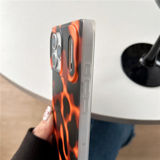Ốp điện thoại hình vuông màu cam màu đen sang trọng cho iPhone 17 16 15 13 14 Pro Max