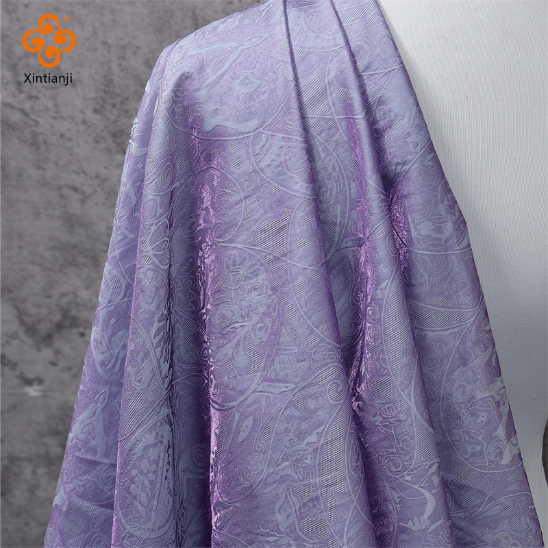 Mới! Đầm cổ Hanfu DIY từ lụa thổ cẩm Jacquard, phù hợp may sườn xám