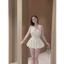 Sét áo cổ yếm đính khuy phối quần sooc cực xinh BYJOLIE
