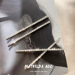 Jennie Kẹp Tóc Flat Kim Cương Giả Kẹp Tóc Cô Gái Bên Kẹp Bên Nổ Kẹp Mũ Đội Đầu Vịt Kẹp
