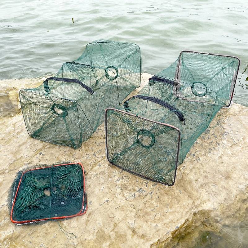 < WHPHous-t > Bẫy Cá Lưới Dụng Cụ Câu Cá Cua Tôm Crayfish Tôm Crawdad Có Thể Gập Lại Đẹp