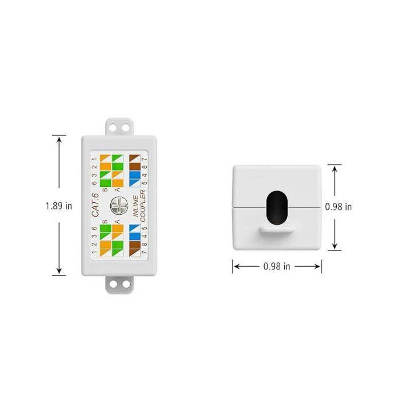 < WHPHous-t > 1 Cái Inline Punchdown Krone Coupler Joiner Cho Cat6 / Cat5E Cáp Mạng Ethernet RJ45 Hộp Thông Tin Máy Tính Để Bàn Hộp Nối Đẹp
