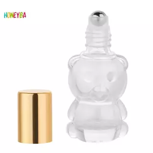 < Honeyba > 8ML Con Lăn Thủy Tinh Gấu Nhỏ Chai Nước Hoa Du Lịch Con Lăn Có Thể Đổ Lại Lọ Mỹ Phẩm Hộp Đựng Đẹp