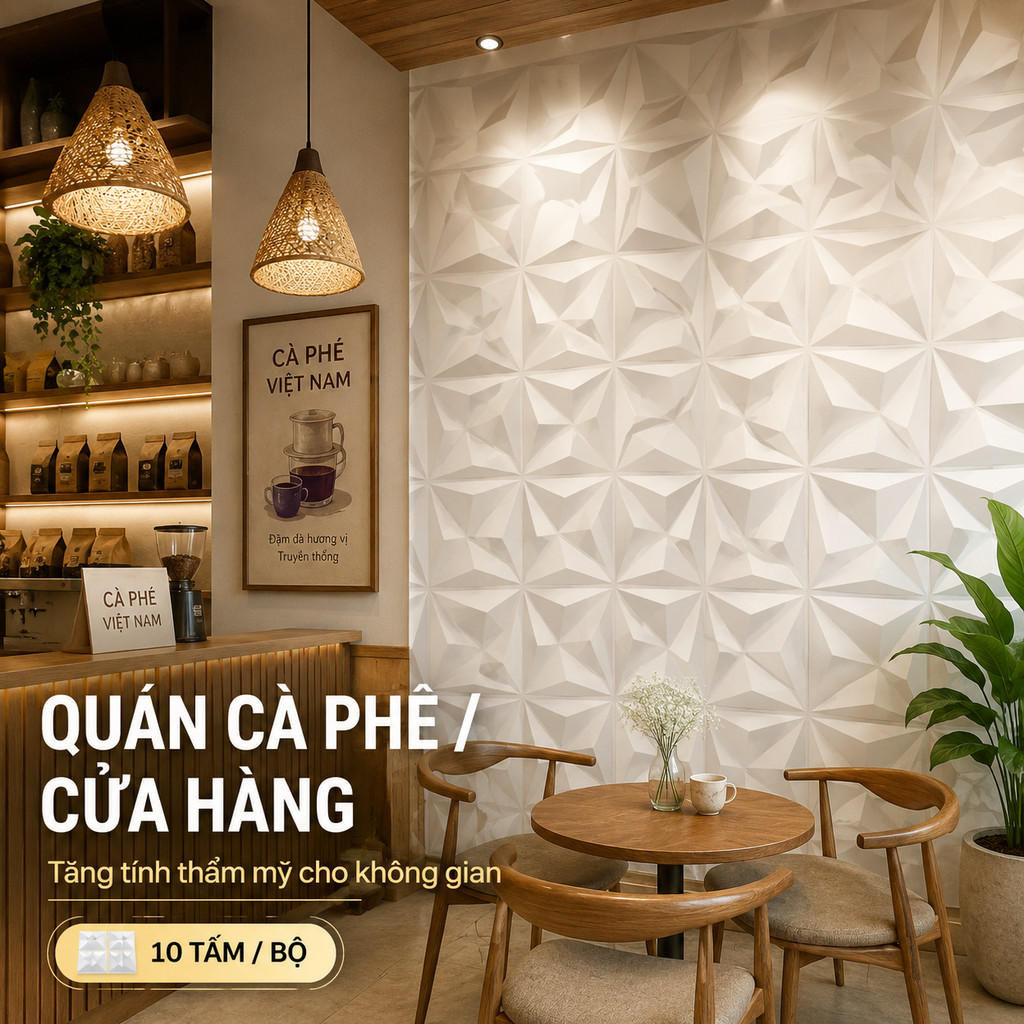 [Xả Kho] Combo 10 Tấm Ốp 3D 30x30 Siêu Rẻ - PVC Cao Cấp, Sẵn Kho Giao Nhanh | BigBuy360 - bigbuy360.vn